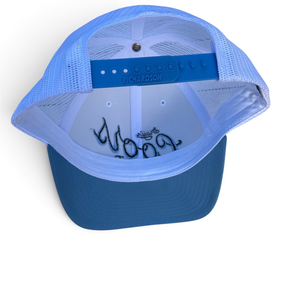 Richardson 112 Coors Gray's Tavern Trucker Hat Blue White Embroidered Snapback - Picture 5 of 6